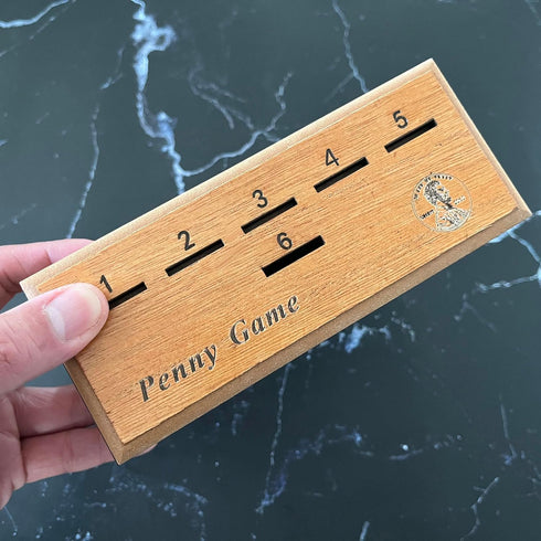Penny Game, Family Fun Board Game, Drop Game Wood Box for 2-6 Players Premium Version...