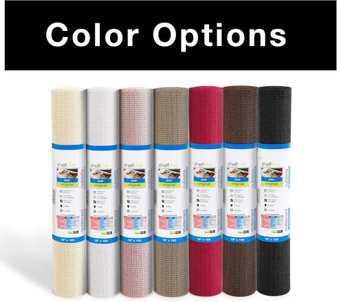 Smart Design Original Grip Shelf Liner - 18 Inch x 15 Feet - Non Adhesive, Strong Grip Bottom, Easy Clean Kitchen Drawer, Cabinet, Cupboard Dresse...