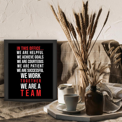 Posterizer 1 pcs-in this office we are a team-Workplace & Office Art-Motivational & Inspirational Art-Gift for Boss, Manager-decor for office wall...