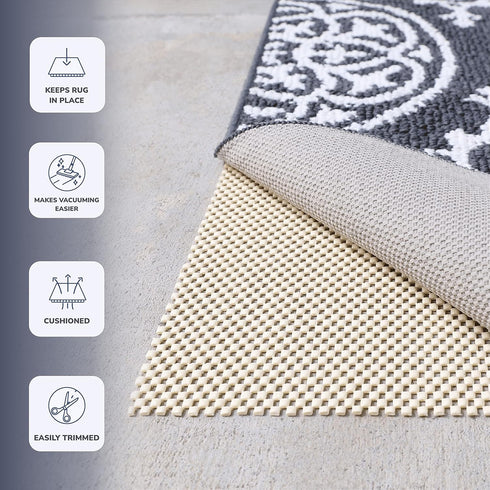 Slip-Stop Super Grip Outdoor Non-Slip Rug Pad for Hardwood Floors, USA-Made Outdoor Rug Gripper Prevents Outdoor Rugs from Sliding 2 x 4 ft...