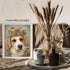 Posterizer 1 pcs- Brown dog with flowers on its head-Art for Animal Lovers-Floral Botanical Art- Gift for Men Women Entrepreneur Teens-Decor for H...