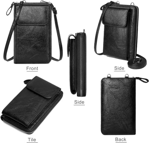 OIDERY Small Crossbody Bags for Women Cell Phone Purse Wallet PU Leather Shoulder Handbag Wallet with Credit Card Slots...