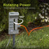 Philips Rotatable Digital Yard Stake Timer, Plug-in, Custom ON/Off Times, Light Sensor, 6-Hour Countdown, Weather Resistant, 6 Grounded Outlets, S...