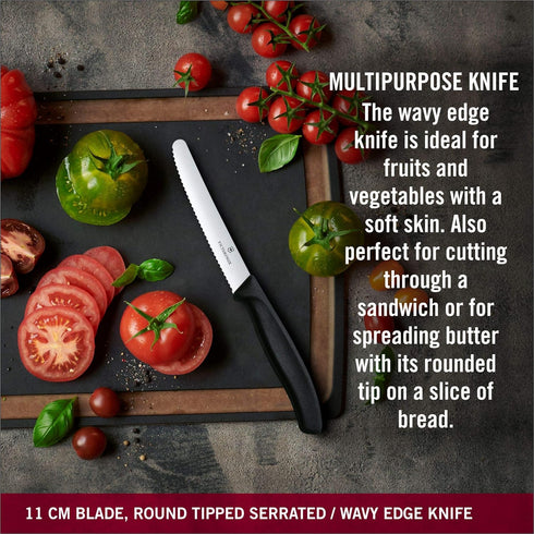 Victorinox Swiss Classic Set with Peeler, 3 Pieces Paring Knife, Set of 3, Black, 6.7113.31...