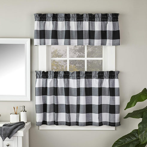 SKL HOME by Saturday Knight Grandin Valance, 58x13, White/Black...