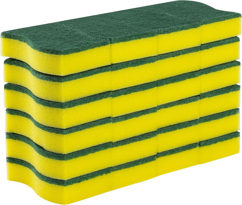 (24 Pack) Heavy Duty Scrub Sponges by SCRUBIT – Kitchen Dish, Sink and Bathroom Cleaning Scrubber Sponge - with Non-Smell Scouring Pad...