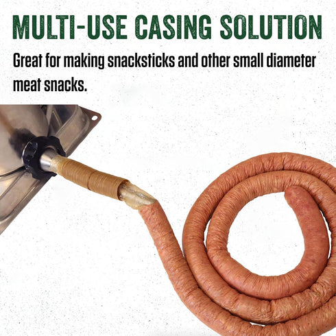 LEM Products Clear Smoked Collagen Casings, 19mm, Edible Sausage Casings, Stuffs Approximately 16 Pounds Per Pack, Great for Snack Sticks, Hot Dog...