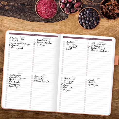 GoGirl Recipe Book – Blank Cookbook to Write In Your Own Recipes – Empty Cooking Journal for Family Recipes – Personalized Recipe Notebook – Hardc...