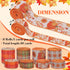 Whaline 8 Rolls 40 Yards Fall Thanksgiving Ribbons 2 Inch 1 Inch Orange Plaids Autumn Harvest Wired Edge Ribbon Rustic Pumpkin Craft Ribbon for Wr...
