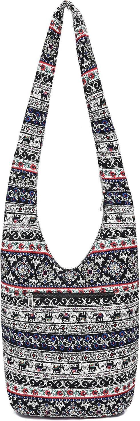 Women Shoulder Handbags Fashion canvas Hippie Crossbody Bags Bohemian Animal Prints Hobo Bags...
