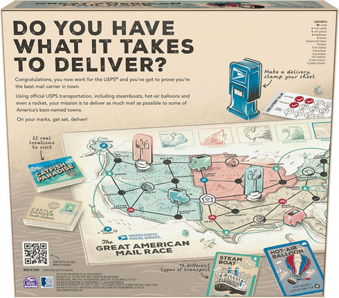 USPS Great American Mail Race: A Letter-Carrying Family Board Game for Kids 10+ and Adults...