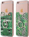 (Two Finger Ring and Cell Phone Stick on Wallet Card Holder Phone Pocket for iPhone, Android and All Smartphones. (Patterned Leaves)...