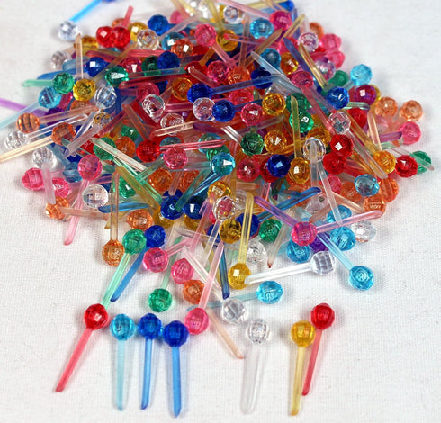 Creative Hobbies® Plastic Lites for Ceramic Christmas Trees, Small Pin Globe Light Ornaments, Multi Colors, 250 Piece Pack...