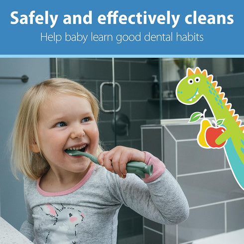 Dr. Brown's Fluoride-Free Baby Toothpaste, Infant & Toddler Oral Care, Apple Pear, 3-Pack, 1.4oz/40g, 0-3 years...