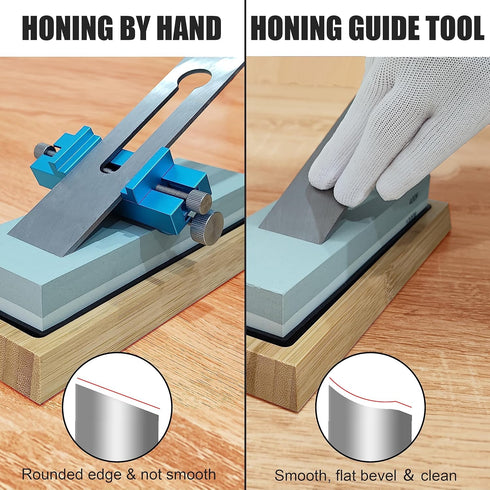 Honing Guide Tool Newly Upgraded - Direct and Precise Angle Determination, Sharpener Jig of Whetstone for Woodworking- Chisels and Planes Blades 0...