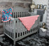 Dear Baby Gear Baby Blankets, Abstact Coral Floral Mint, Coral Minky, 32 Inches by 32 Inches...