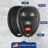 KeylessOption Key Fob Cover Case Replacement for 2006 2007 2008 2009 2010 2011 2012 2013 2014 2015 2016 Buick Cadillac Chevrolet Chevy Remote Shel...