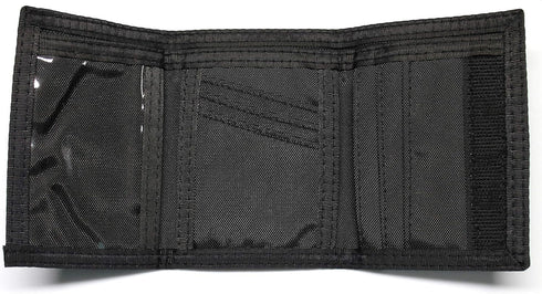 Nylon Trifold Credit Card Wallet - Black...