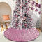 Pink Christmas Tree Skirt, 48 inch Large Sequin Xmas Tree Ornaments, Double Layers Glitter Tree Mat Fall Thanksgiving Day Christmas Decorations fo...