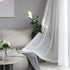 Home Brilliant Striped White Sheer Curtains 84 Inches Long Lace Voile Window Treatment Living Room Bedroom Curtains, 2 Panels, 54" X 84 Inch Lengt...