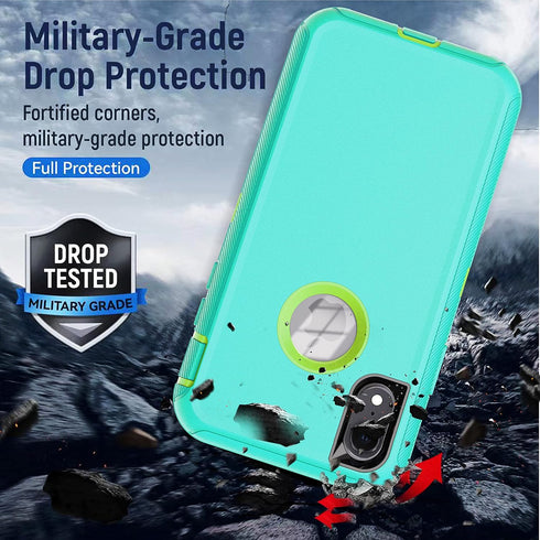 YmhxcY for iPhone XR Case Shockproof Dropproof Dust-Proof Drop Proof 3-Layer Durable Phone Case Heavy Duty Protection Phone Case Cover for Apple i...