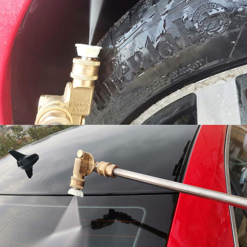 M MINGLE Gutter Cleaner Attachment, Pivoting Coupler for Pressure Washer Nozzle, 240 Degree Rotation, 1/4 Inch Quick Connect, 4500 PSI...