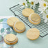 Sawysine Yogurt Jar Lids Set Reusable Bamboo Wooden Round Canning Lids with Silicone Sealing Rings Compatible with Oui Yogurt Jars Not Included(4 ...