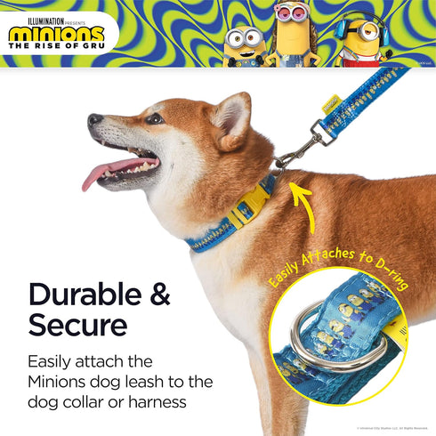 Minions Dog Leash, 4ft (48in) Blue and Yellow Minions in a Row | Gifts for Minions Fans and Their Pets | Officially Licensed Pet Product from Univ...
