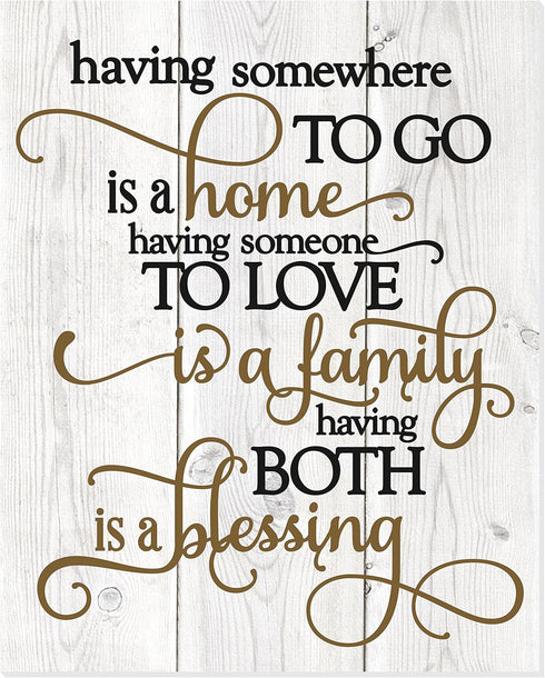 Having Somewhere To Go Is A Home Printed Wood Wall Sign (12x15)...