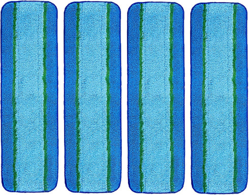 4 Pack Deep Cleaning Pad for Bona Mop, Reusable Microfiber Deep Clean Pad for Bona Family of Mops, Mop Refill Replacement for Hardwood and Multi-S...