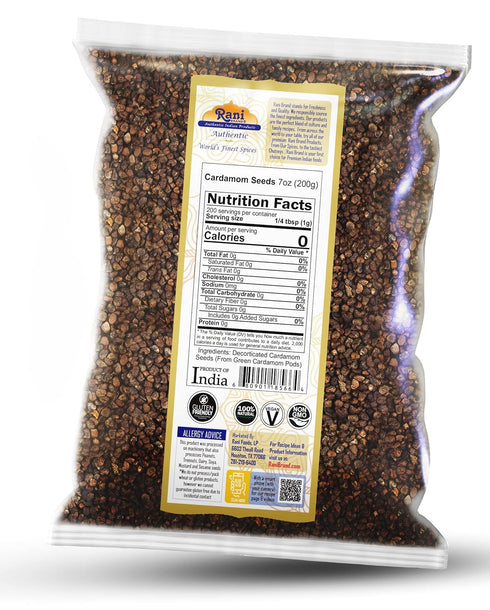Rani Cardamom (Elachi) Decorticated Seeds Indian Spice 7oz (200g) ~ All Natural | Vegan | Gluten Friendly | NON-GMO | Kosher | Indian Origin...