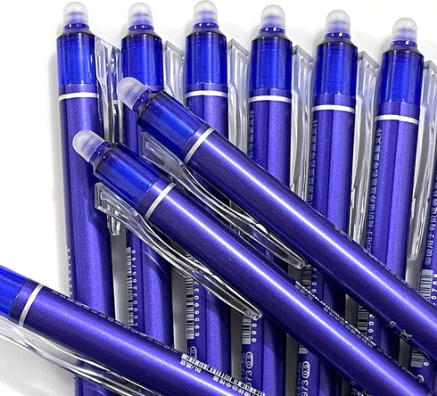 sencoo 12 pack Erasable Blue Gel Pens Retractable Erasable Blue Ink Rollerball Pens Students Stationery Office Pens School Prize Girl Gift Pens...