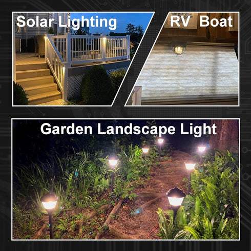12V E12 LED Candelabra Bulb 40Watt Equivalent Warm White 2700K 4W 450Lm Low Voltage AC12-24V/DC10-30V for RV Camper Marine Boat Cabin Patio Landsc...