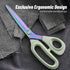 Extra Large Multi-Purpose, Titanium-Coated Tailor's Shears, Forged Stainless Steel Professional Hand Shears, Tailor's Comfort Grip Shears, (9.8 In...
