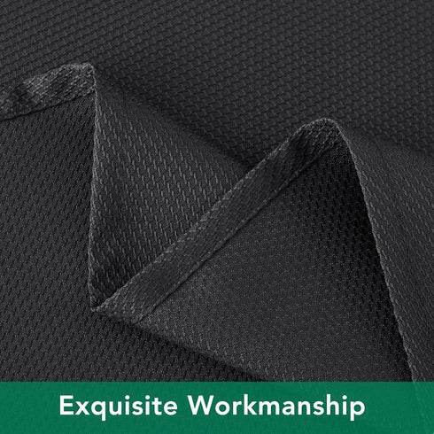 Biscaynebay Textured Fabric Round Tablecloths 60", Black Table Cloth Water Resistant Small Circle Folding Table Covers Linen Washable for Dining, ...