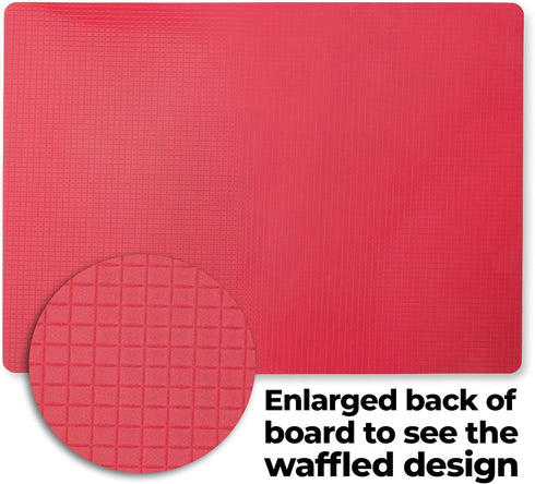 Durable Plastic Cutting Board Set, Chopping Board Plastic, for Vegetable Meat or Cheese | Dishwasher Safe | Pair of MD Protective Gloves...