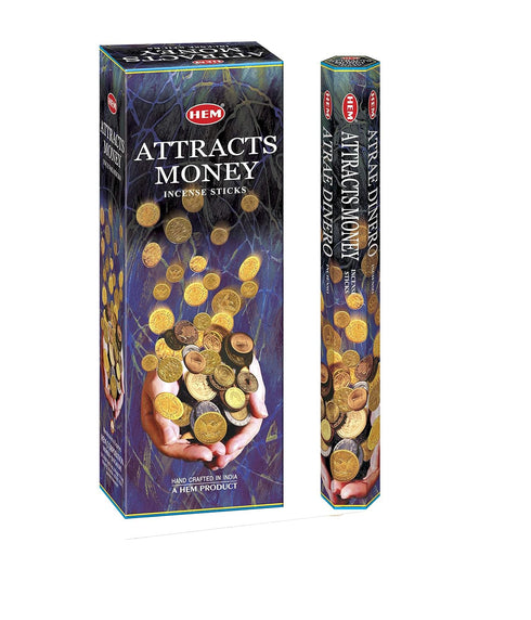 Attracts Money - Box of Six 20 Gram Tubes - HEM Incense...