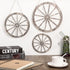 Qunclay 3 Pcs Wooden Wagon Wheel Decor 12/10/8 Inch Old Western Western Wall Decor Farmhouse Wagon Wheels Rustic Yard Wall Art Decor Hanging Decor...