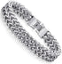 FIBO STEEL Stainless Steel 12MM Two-strand Wheat Chain Bracelet for Men Punk Biker Bracelet,8.0-9.1 inches...