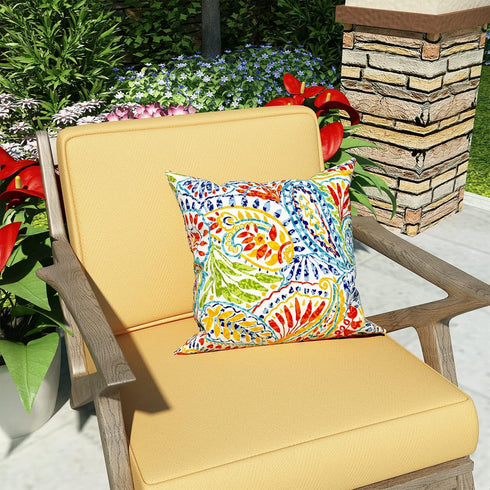 LVTXIII Outdoor Throw Pillow Covers 18 x 18 Inch, COVERS ONLY Modern Paisley Pattern Decorative Square Toss Pillow Case Pack of 2 for Home Patio G...