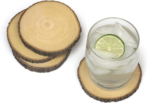 Lipper International Acacia Tree Bark Coasters, Set of 4...