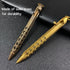 Bolt Action Pen, Solid Brass edc Pen Six-edge Pocket Metal Tactical Pen with Refills and Clip Signature Pen for Business, Christmas, Birthday (Bla...