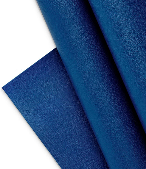 Marine Vinyl Fabric, Upholstery Faux Leather, Outdoor Boat Automotive, DIY and Crafting Pleather - One Foot 12"x54" (Blue)...