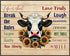 Posterizer 1 pcs-Break the Rules-Rustic, Farmhouse, Country Poster-Art for Animal Lovers-Motivational & Inspirational Art- Gift for Men Women Entr...