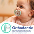 Dr. Talbot's Soft-Flex Orthodontic Pacifiers 6-12 Months, Aqua/White, 2 Pack...