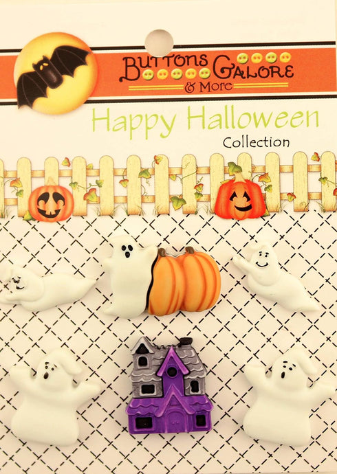 Buttons Galore Happy Halloween Buttons-Set of 6 Cards...
