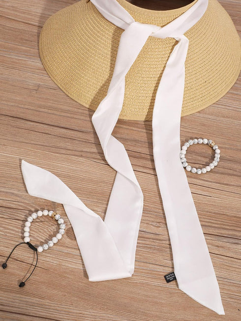Geyoga 3 Pcs Scarf Skinny for Women Satin Scarf Belts Sash Necktie Neck Scarf Choker Solid Color Narrow Scarf...
