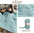 Alize Puffy Fine Baby Blanket Small Loop 100% Micropolyester Soft Yarn Lot of 4skn 400gr 64yds (218 - Baby Blue)...