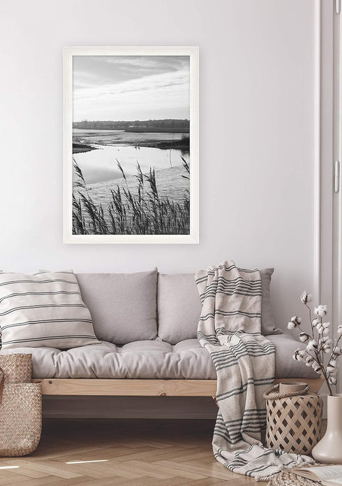 MCS Museum Poster Frame 20x30 White Woodgrain, Vertical & Horizontal Wall Hanging Large Picture Frame for Photos, Posters & Art Prints (1-Pack)...