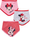 Disney Baby Girls' Bandana Bibs 3 Pack Set for Feeding, Teething, and Drooling, Red/Grey/Pink...